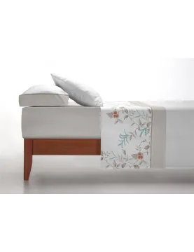 Juego de sábanas Parma | Diseño floral en turquesa y amarillo