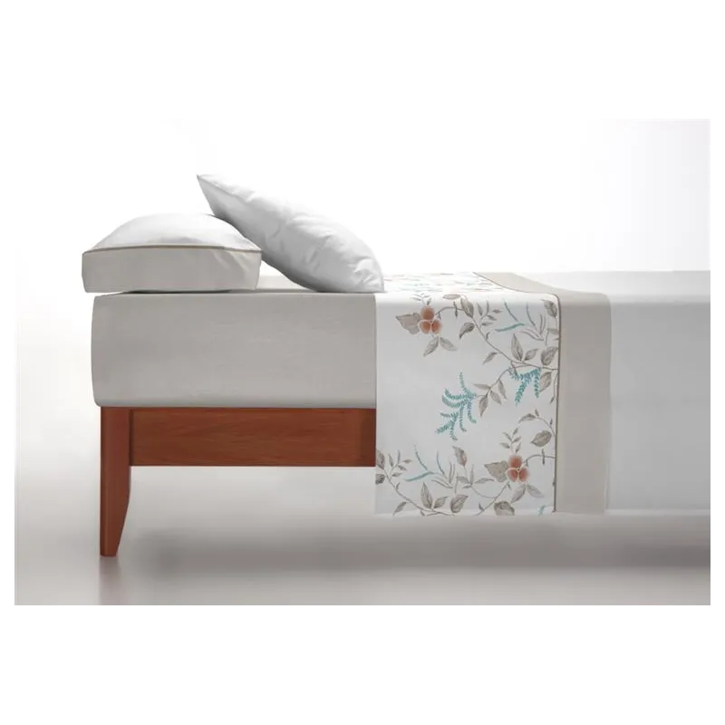 Juego de sábanas Parma | Diseño floral en turquesa y amarillo