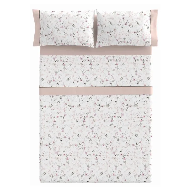 Juego de sábanas Fiorella | Diseño floral en color rosa