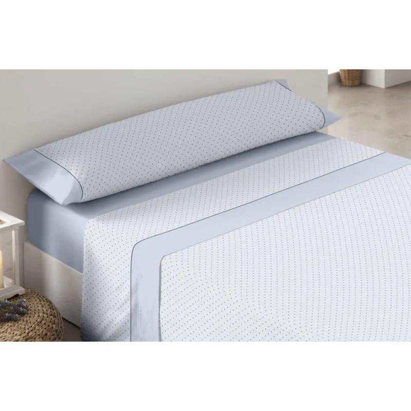 Juego de sábanas Triana de Trovador | Algodón y poliéster | Color verde o azul