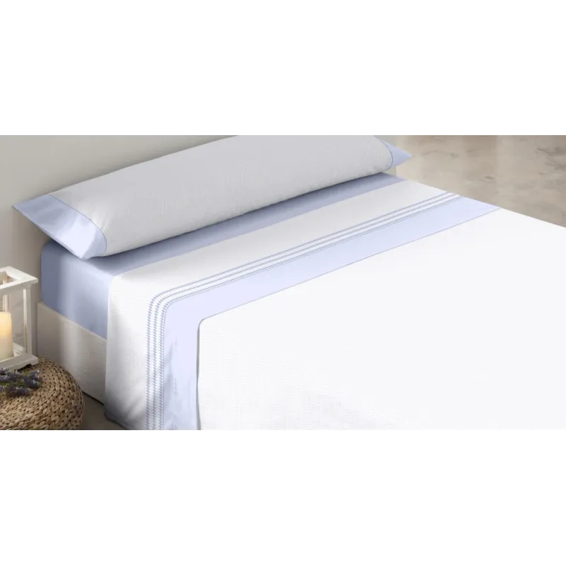 Juego de sábanas Perseo de Trovador | Suavidad y elegancia en gris o azul