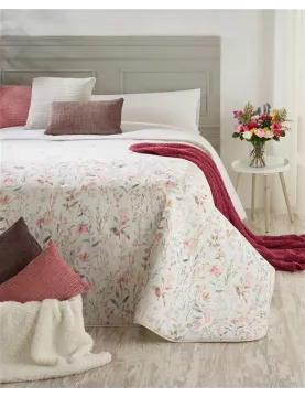 Edredón Madelia algodón 140 hilos | Diseño floral elegante cama 150