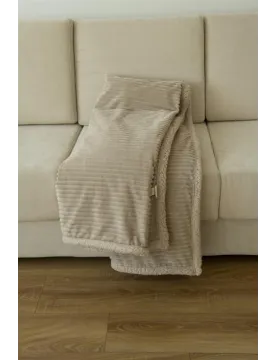 Manta de sofá jacquard Murman con borreguillo | 140x200