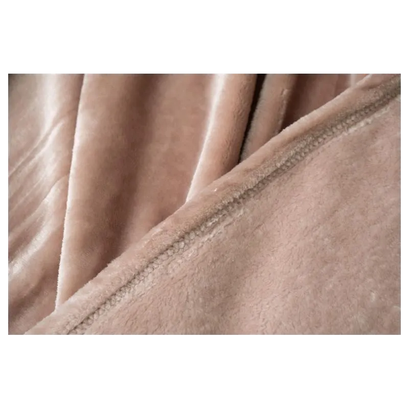 Manta de sofá rosa Amel tacto suave | 140x200 cm