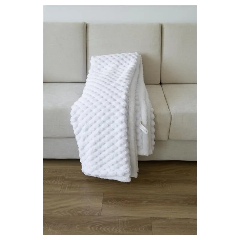 Manta de sofá Justin jacquard con borreguillo | 140x200