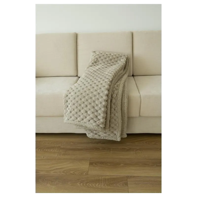 Manta de sofá Justin jacquard con borreguillo | 140x200