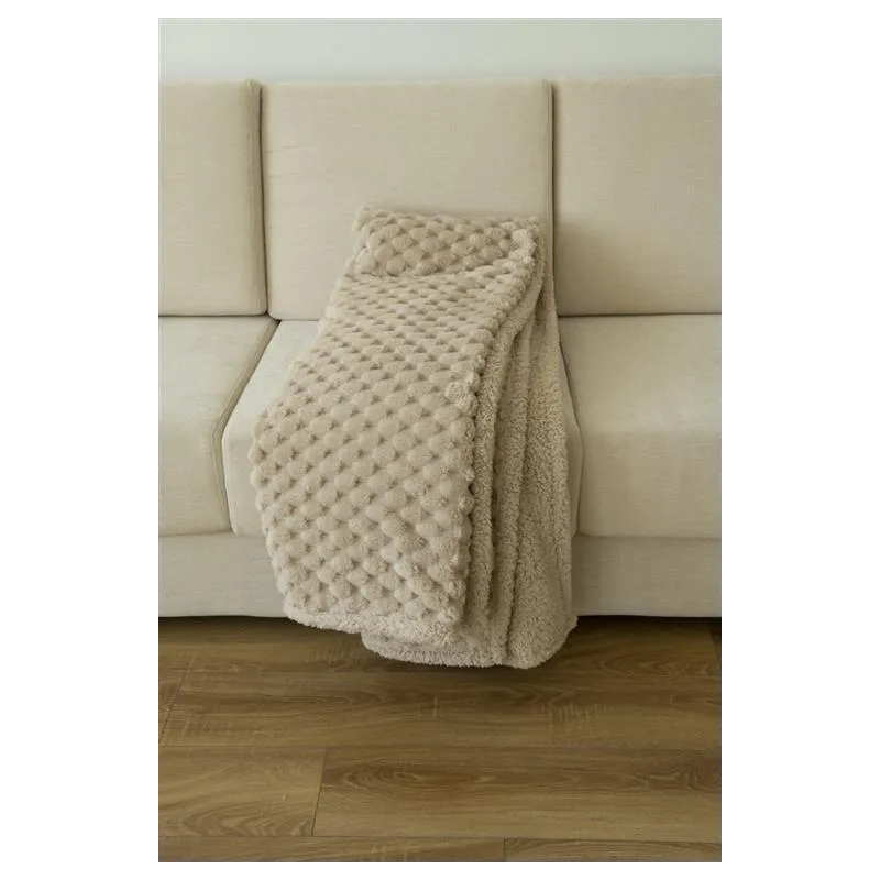 Manta de sofá Justin jacquard con borreguillo | 140x200