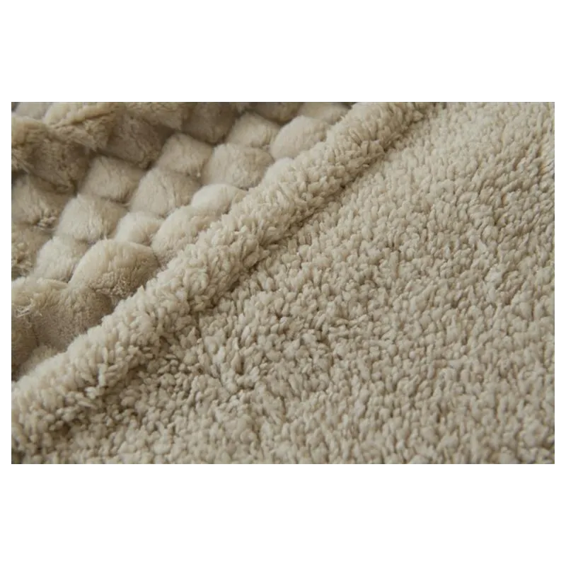 Manta de sofá Justin jacquard con borreguillo | 140x200