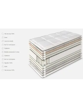 Colchón Nerva articulado Astral Nature muelles ensacados | 24 cm