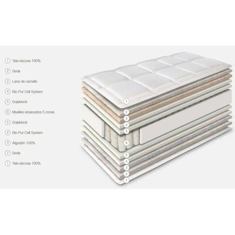 Colchón Nerva articulado Astral Nature muelles ensacados | 24 cm